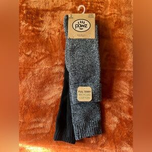 PAWZ Black and Gray Full Terry Recycled Cotton Socks